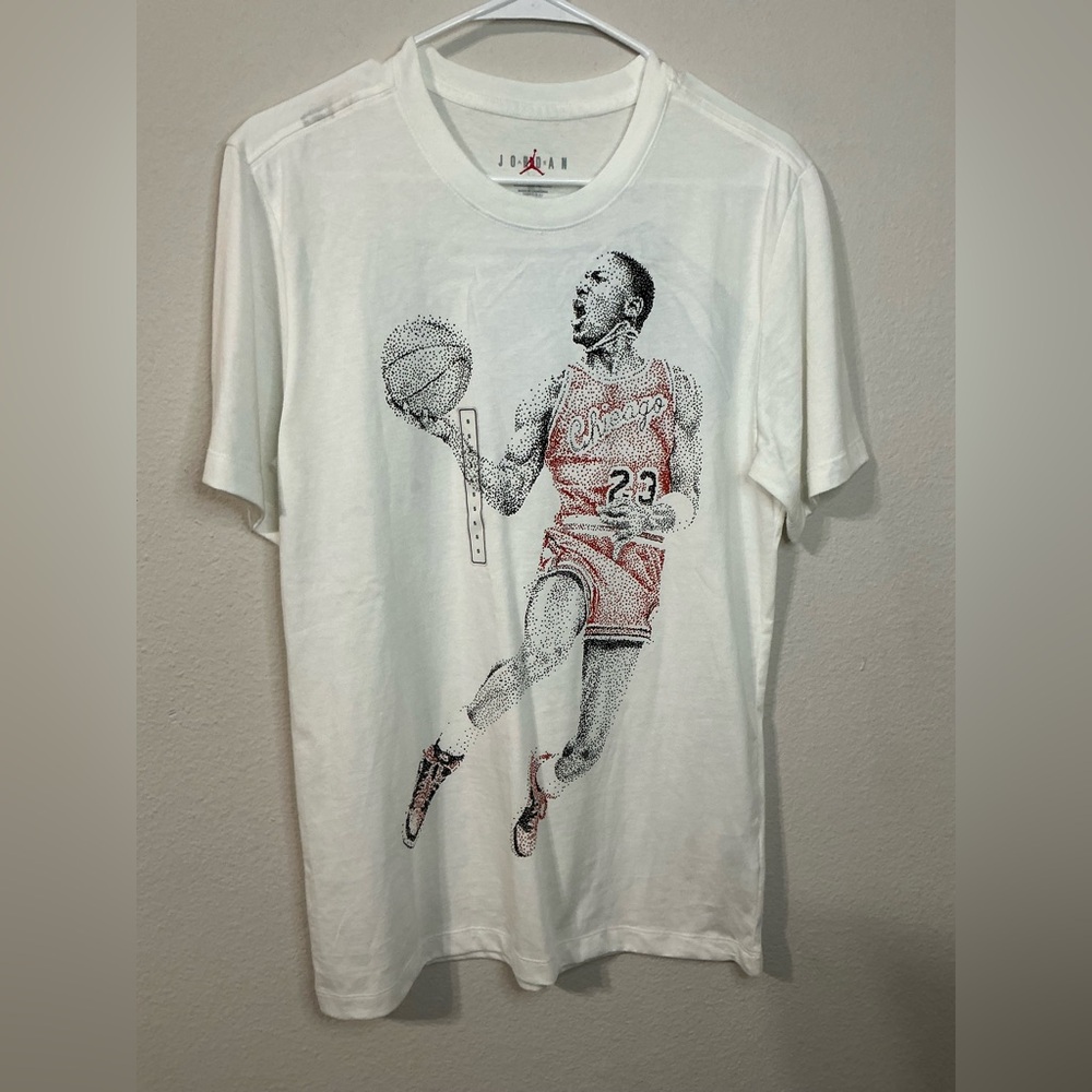 Nike Air Jordan Men's Active MJ Dot Graphic Short Sleeve T-Shirt Size Small - Picture 6 of 11